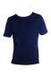 Preview: Unterhemd, Shirt, Rundhals, 100% Seide, Interlock, Blau, S